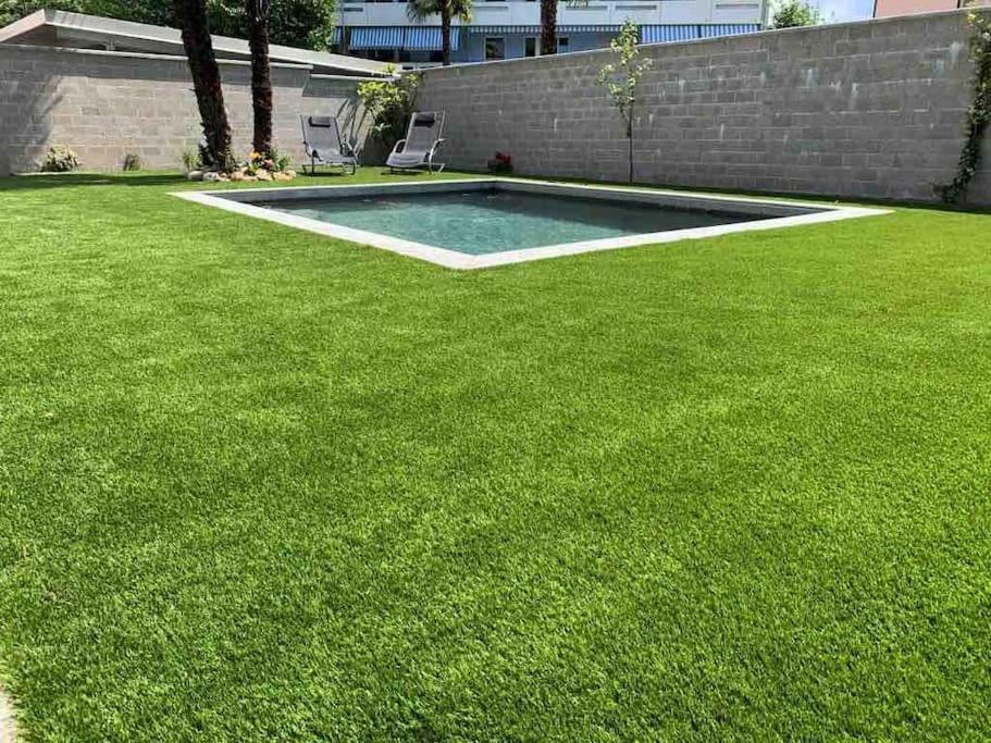 Apartamento Miranda, Modern Duplex, Garden, Swimming Pool, Parking Losone Exterior foto