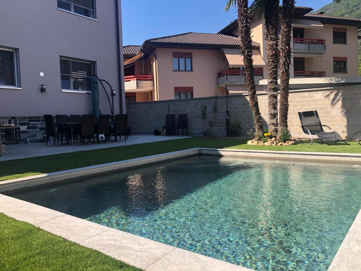 Apartamento Miranda, Modern Duplex, Garden, Swimming Pool, Parking Losone Exterior foto