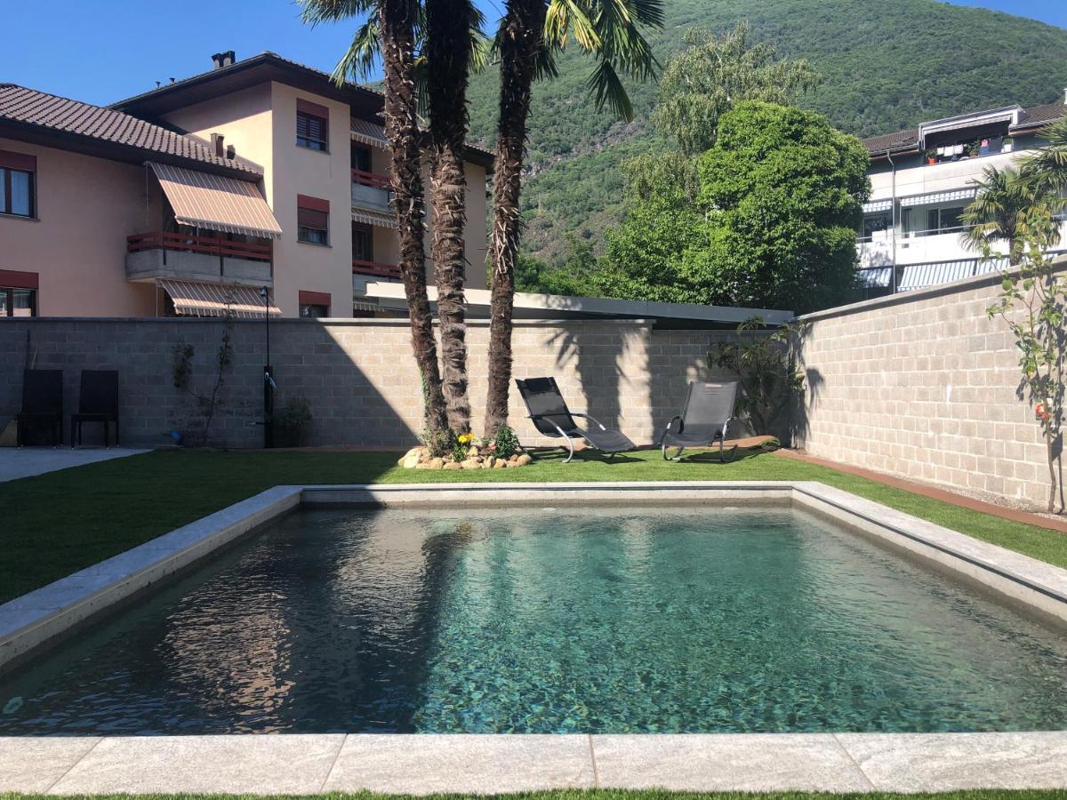 Apartamento Miranda, Modern Duplex, Garden, Swimming Pool, Parking Losone Exterior foto